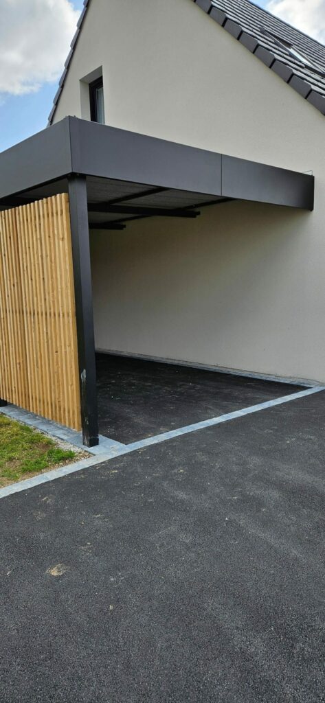 Carport Melez semi-fermé à Emmerin