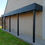 Abris ouvert en meleze réalisé à Lille