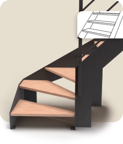 Modele d'escalier sur mesure Rothko