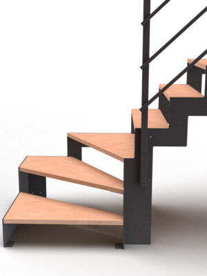 Escalier Modele Mondrian Vue 3D