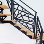Escalier Miro avec Rampe découpe Laser 'Tokyo' vue en détail