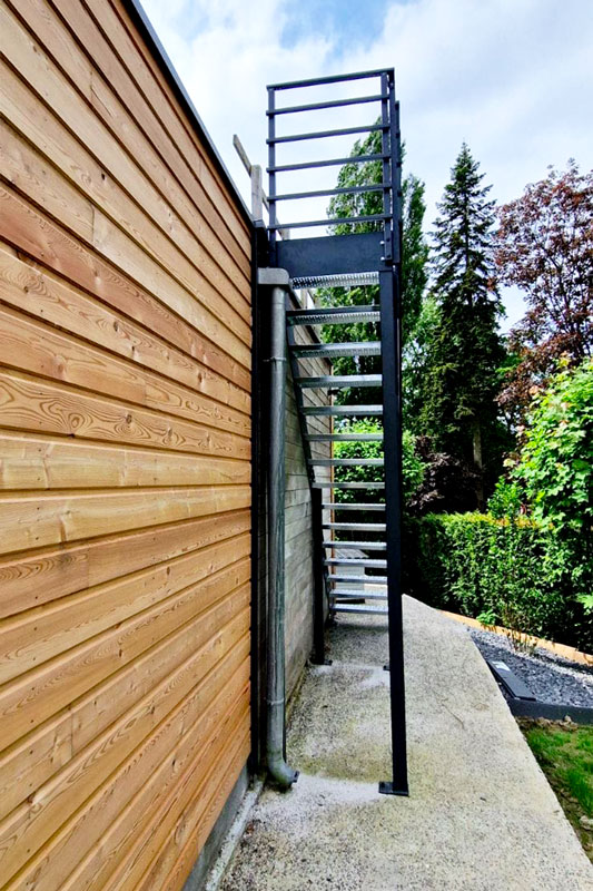 Escalier Extérieur Rothko réalisé dans le nord vue de derrière