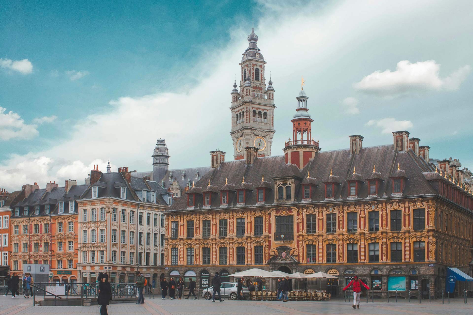 Photo de la place centrale de Lille