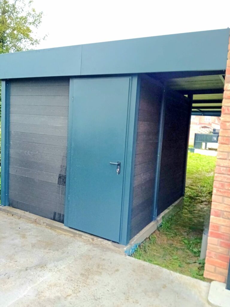 carport avec abris de jardin installé à arras