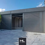 Carport semi-fermé installé à Roubaix : vue de derrière