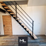 escalier droit vue laterale gauche