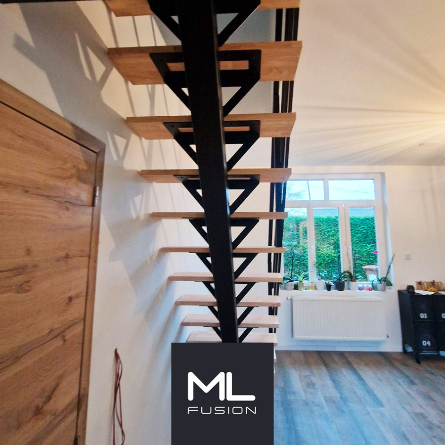 escalier droit miro vue de dessous l'escalier