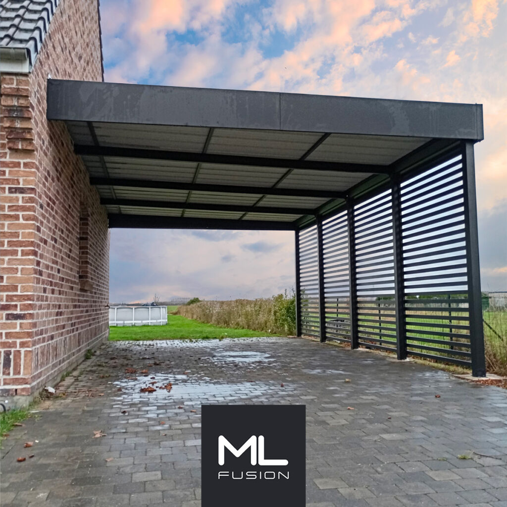 carport avec brise vue ajourée