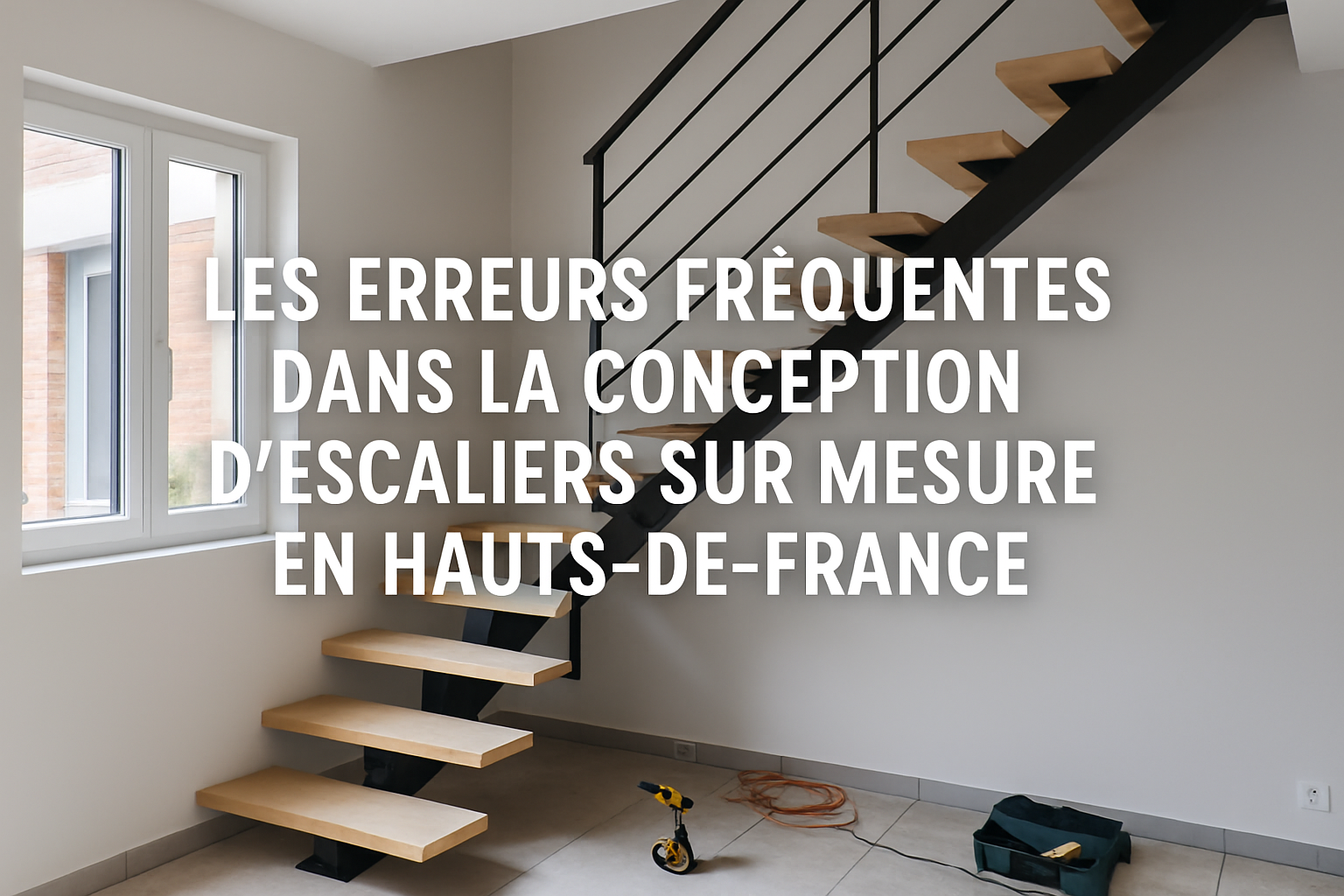 création d'un escalier sur mesure moderne dans une maison des Hauts-de-France