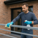garde-corps en aluminium moderne dans une maison des Hauts-de-France en plein entretien