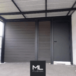 Porte arrière du Carport semi-fermé