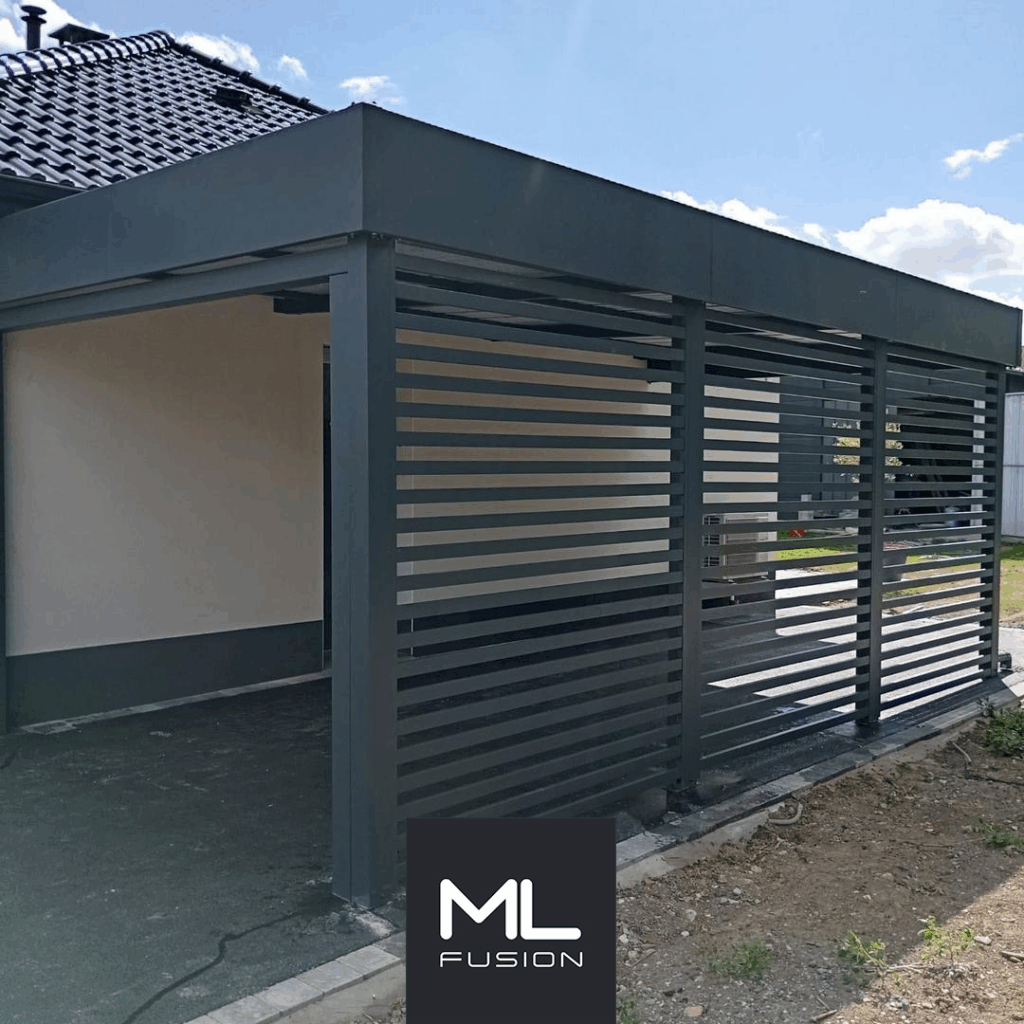 carport aluminium semi fermé Béthune