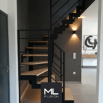 Escalier Mondrian quart tournant