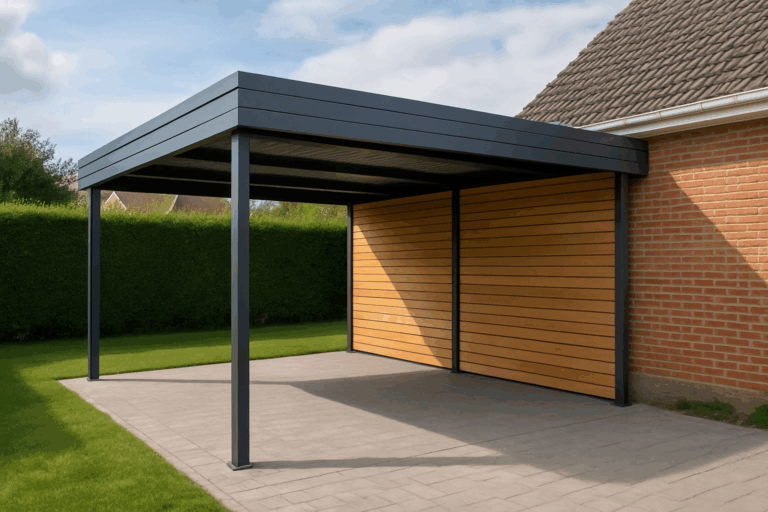 une image d'un carport semi-fermé en région Hauts-de-France