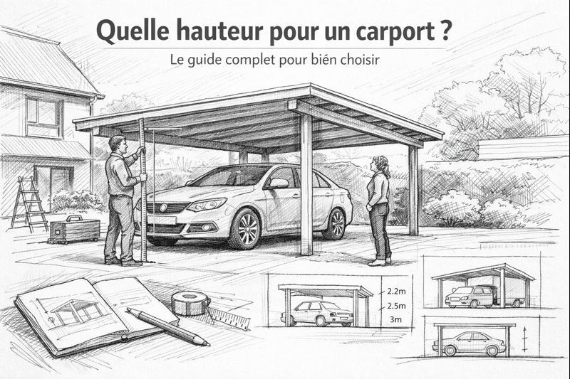 Quelle hauteur pour un carport ? Le guide complet pour bien choisir