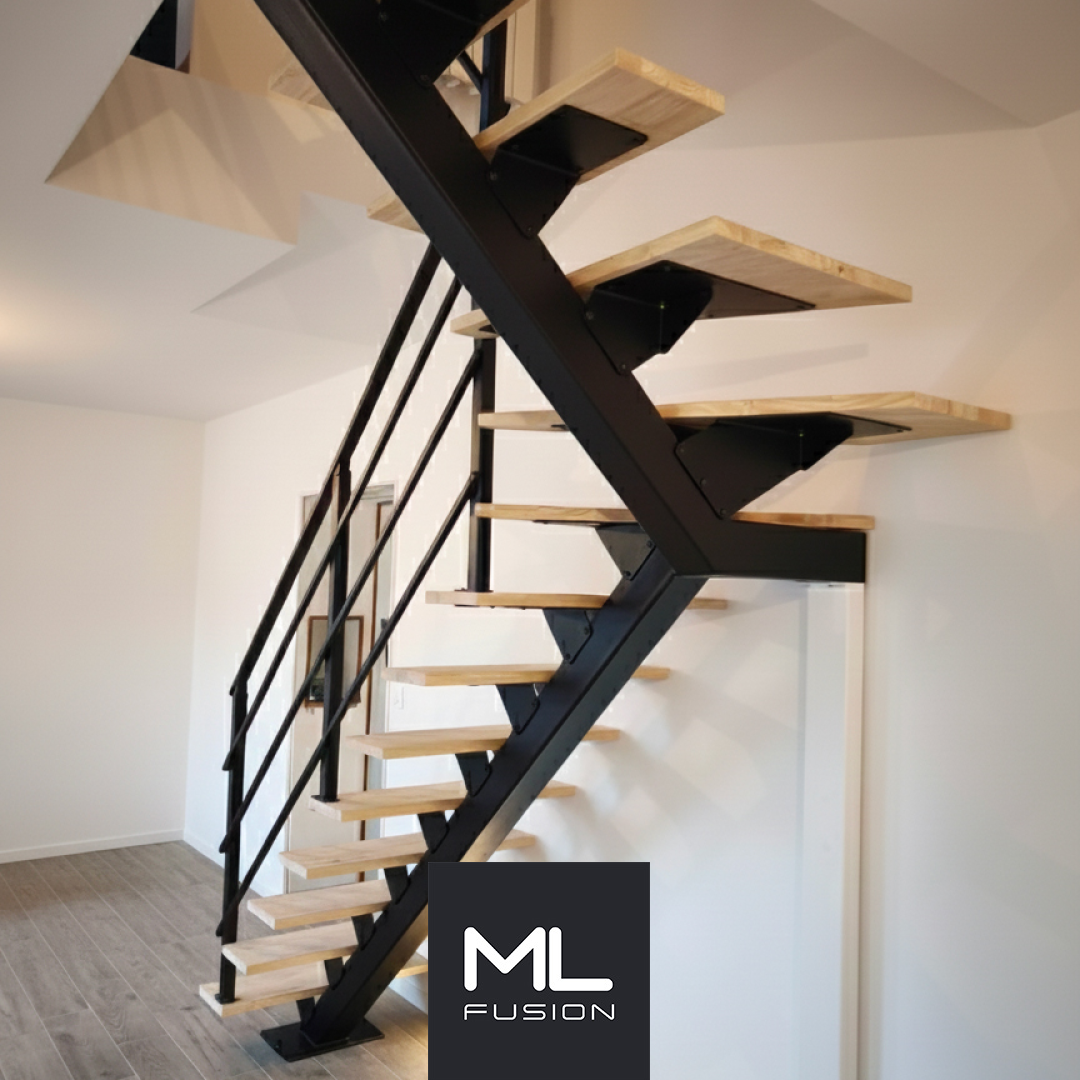 Escalier Stael sur mesure – Quart-tournant milieu – Arras (62)
