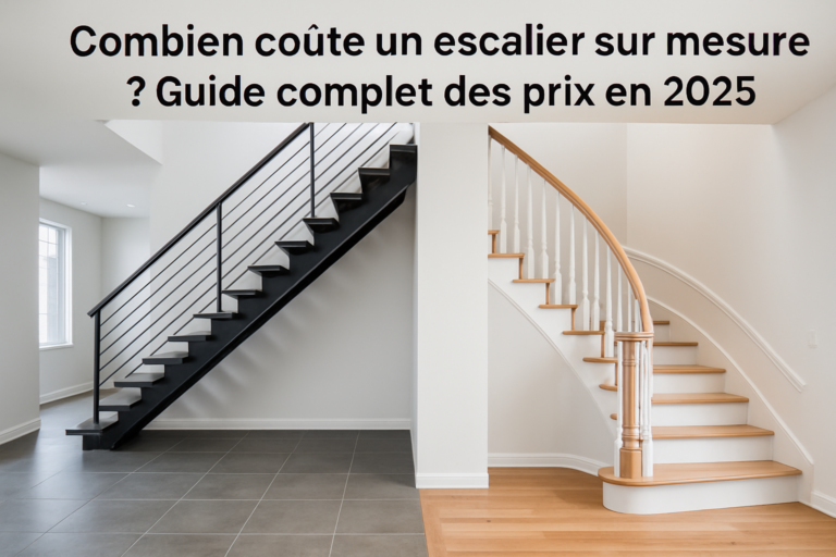 Image of custom-designed staircases with modern and classic styles for a contemporary home setting.