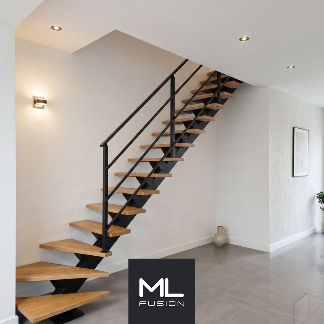 Escalier Stael droit avec limon central Roubaix