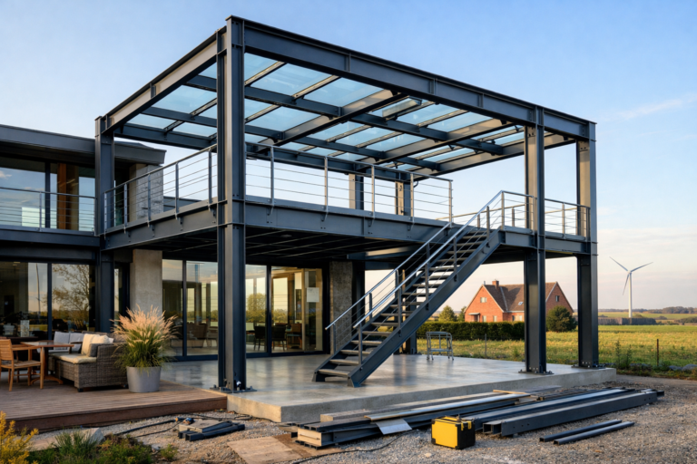 une structure métallique sur mesure dans un cadre moderne des Hauts-de-France
