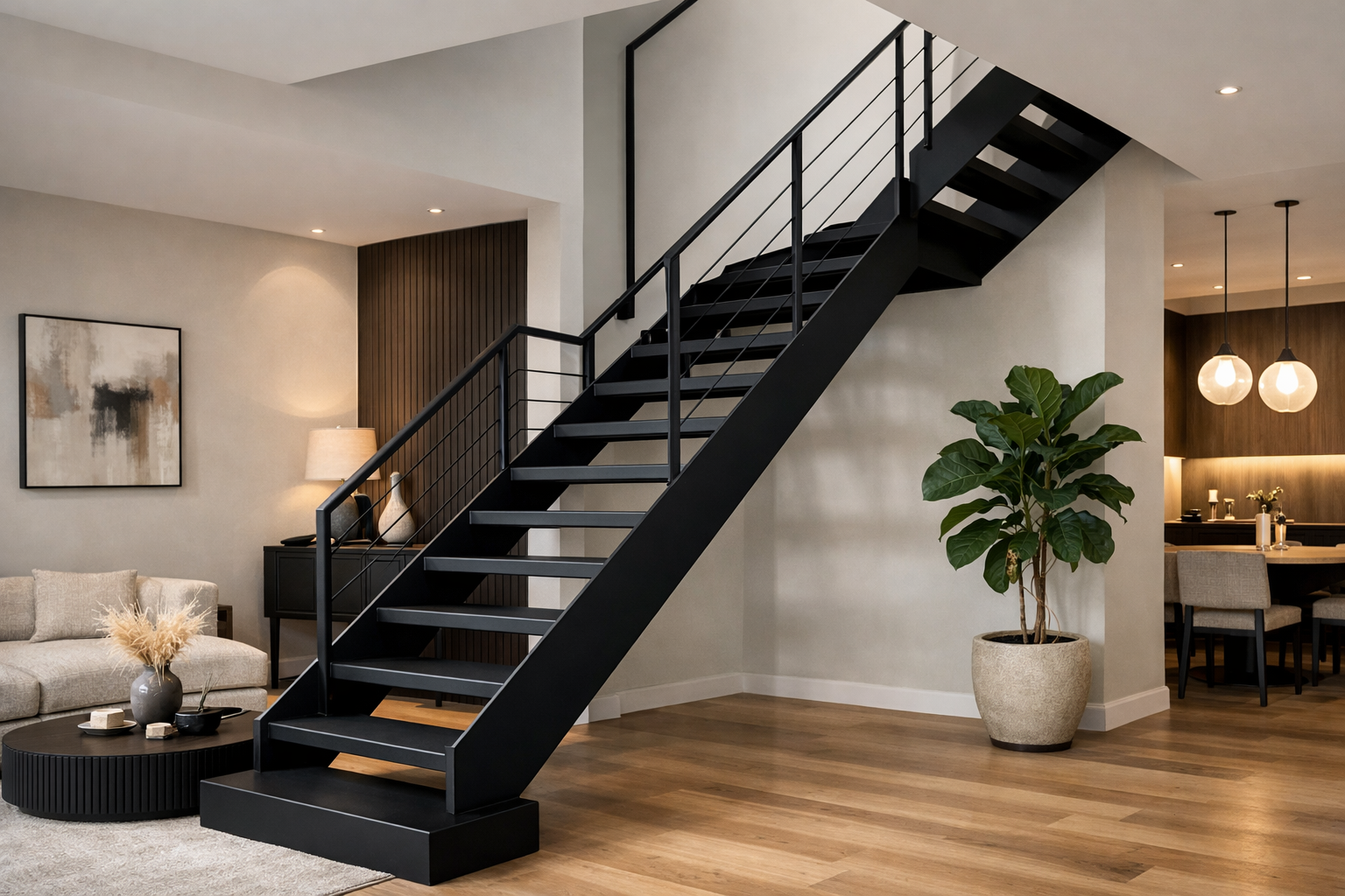 Finitions pour Escalier Métal Noir Mat : Éviter Traces et Rayures