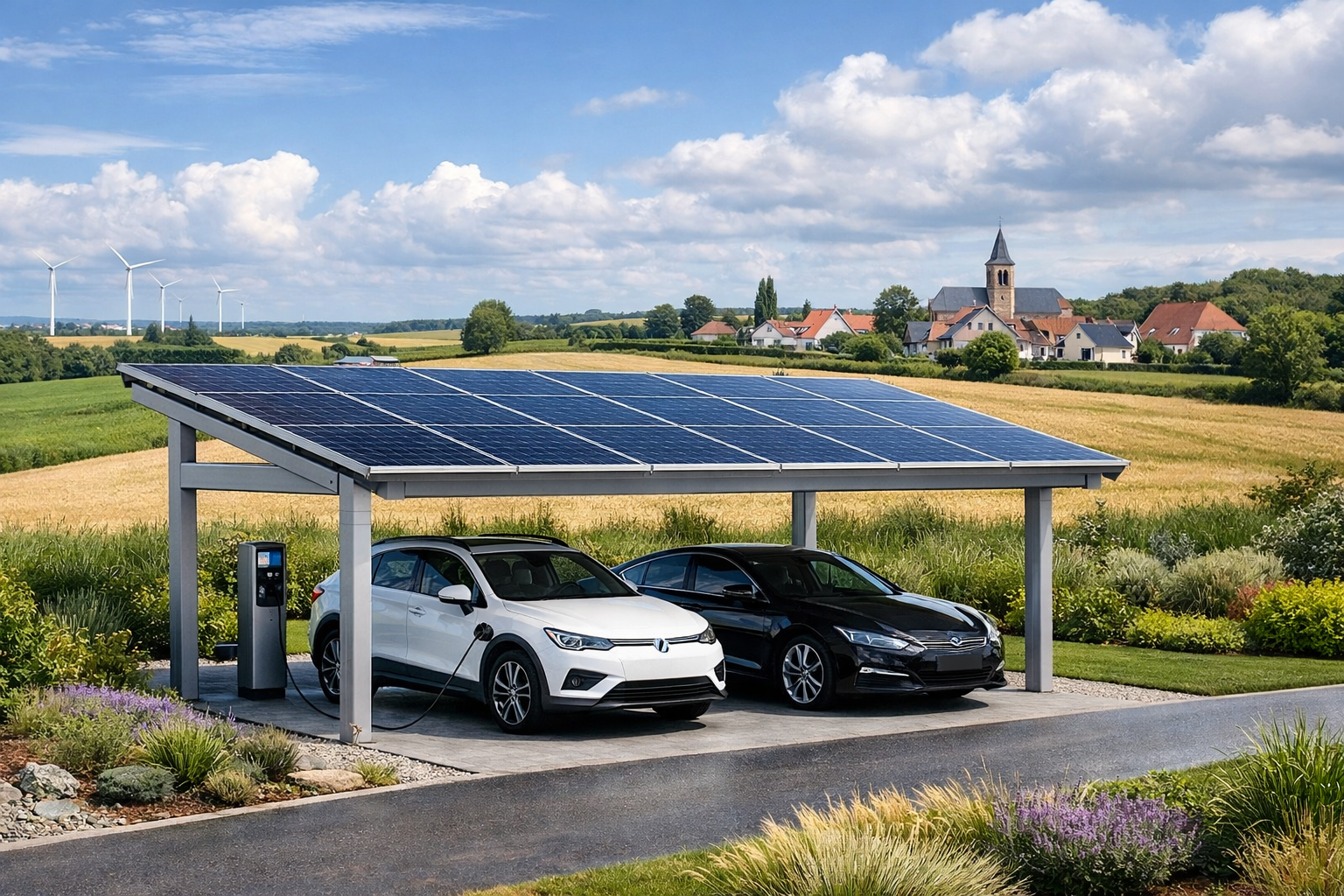 Carport solaire : intégrer des panneaux photovoltaïques sur l&rsquo;alu – Tendance 2026 différenciant dans les Hauts-de-France