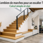 Un escalier moderne avec des marches clairement définies, adapté à une maison des Hauts-de-France