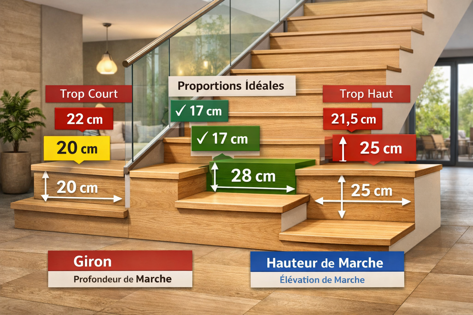 Giron et Hauteur de Marche : Les Bonnes Proportions pour un Escalier Idéal