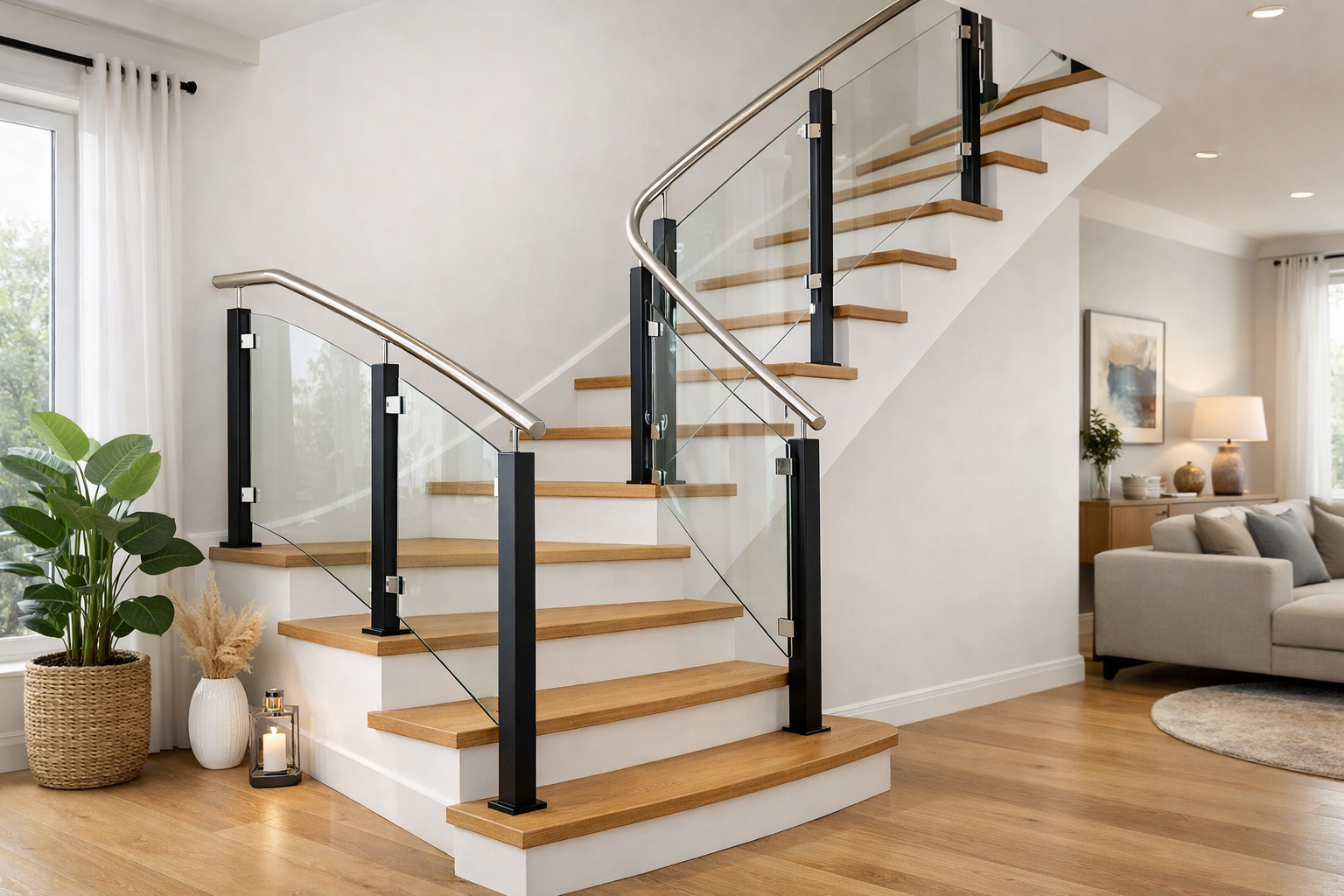 Escalier quart tournant : quelles options de garde-corps choisir