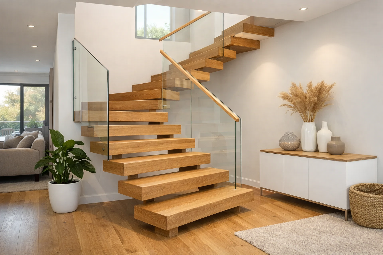 Escalier quart tournant sans contremarches : avantages esthétiques