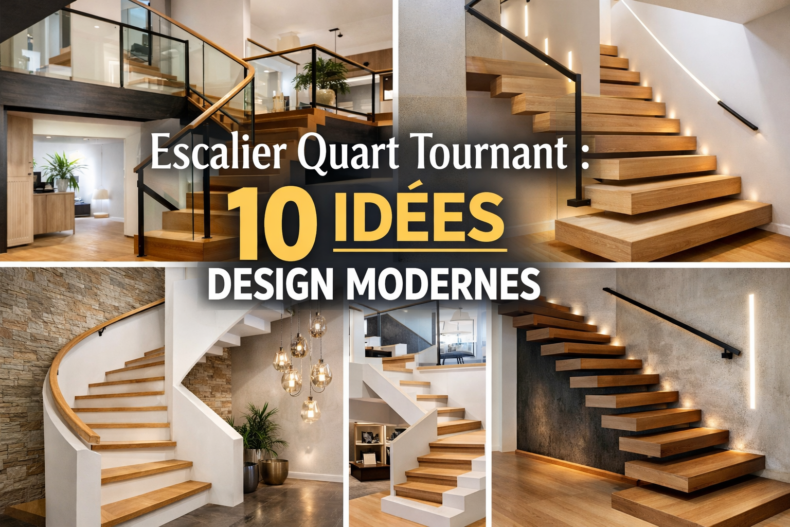 Escalier quart tournant : 10 idées design modernes