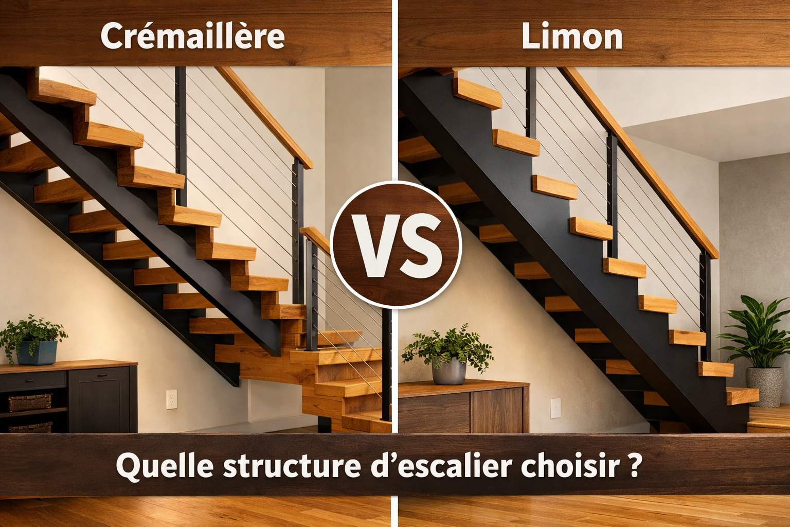 Crémaillère ou limon : Quelle structure d&rsquo;escalier choisir ?